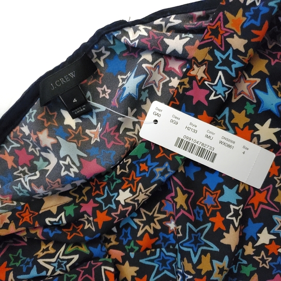 J. Crew Kaleidescope Star Print Blouse NEW - Picture 3 of 6